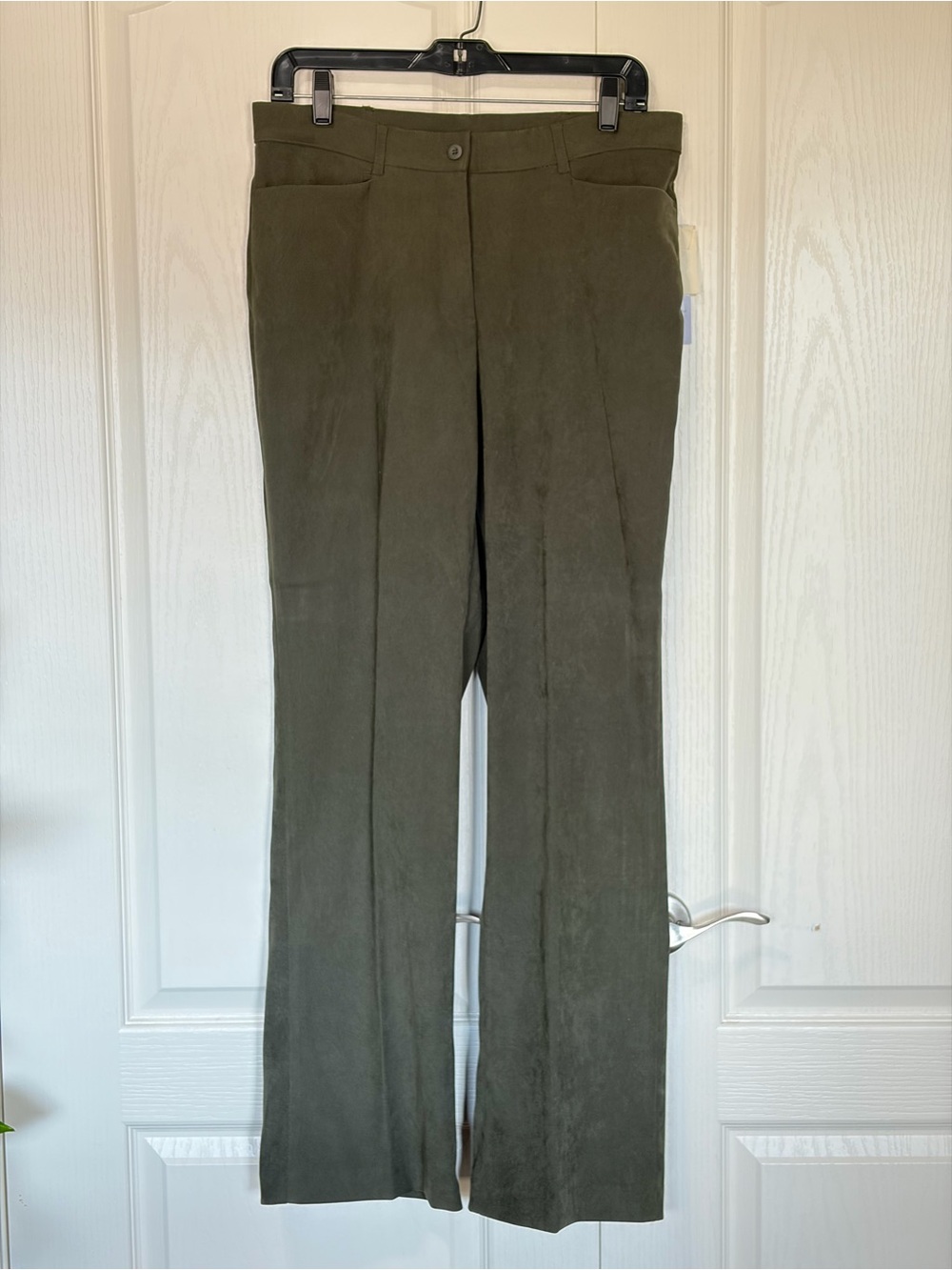 NWT Coldwater Creek Cavalry Twill Pants Aspenwood Size 10 Olive Green